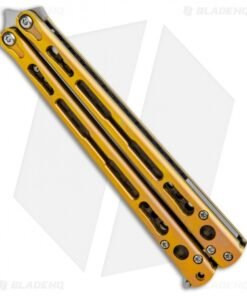 Alternative view of Hom Design Chimera Premium Balisong Knife Gold Ti/CF (4.75 Satin)