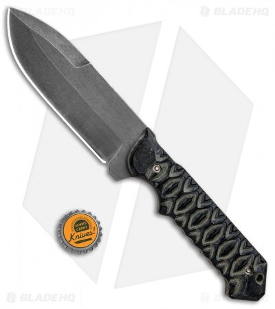 J-2 Knives Spear Point Fixed Blade Diamondback Micarta (4.75" Acid Wash) - Image 4