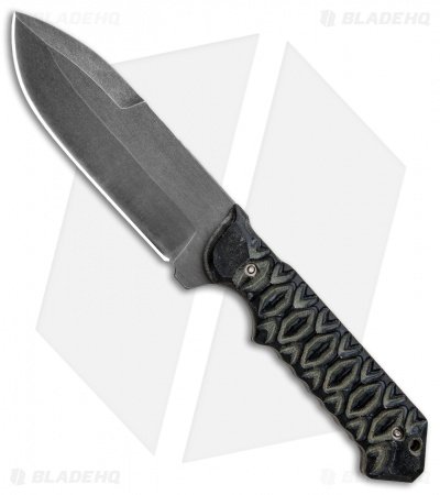 J-2 Knives Spear Point Fixed Blade Diamondback Micarta (4.75" Acid Wash)