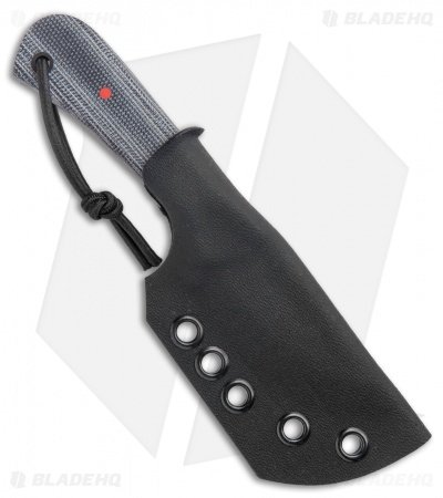 JRs Knives Junior Fixed Blade Knife Fuller Black Micarta/Red Pins (2.25" Black) - Image 3