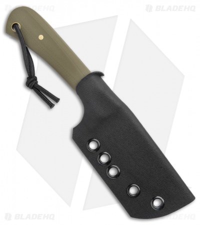 JRs Knives Neckr Fixed Blade Knife Flat Grind Green G-10 (2.75" Black) - Image 3