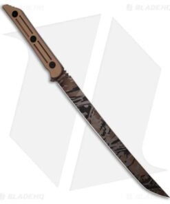 Alternative view of Jack Hoback Kwaichete Copperhead Camo Fixed Blade Knife CoyoteSureTouch(12"Camo)