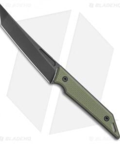 Jake Hoback Knives Goliath Fixed Blade Knife OD Green G-10 (3.1" Black DLC)