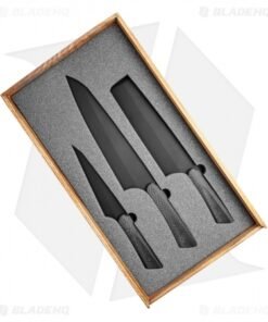 Jake Hoback Knives Tactical Kitchen Knife Set Carbon Fiber (Black)