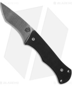 John Gray Custom Tanto Fixed Blade Knife Tero Tuf Black (3.5" Acid Wash)