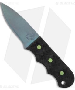 John Gray Custom Three Finger Fixed Blade Knife Black G-10 (3.1" Blutanium)
