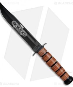 Ka-Bar Bowie 120th Anniversary US Navy Fixed Blade Knife (7" Black) 9192