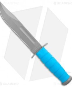 Ka-Bar Bowie USSF Space-Bar Fixed Blade Knife Blue Kraton (7" Gray) 1313SF Force