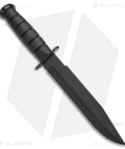 Alternative view of Ka-Bar Fighter Fixed Blade Knife Black Polymer w/ Sheath (8" Black Plain) 1269