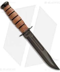 Ka-Bar Bowie Full Size USMC Knife Black GFN Sheath (7" Black ) 5017