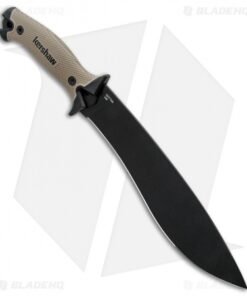 Alternative view of Kershaw Camp 10 Fixed Blade Knife Machete Tan (10" Black) 1077TAN