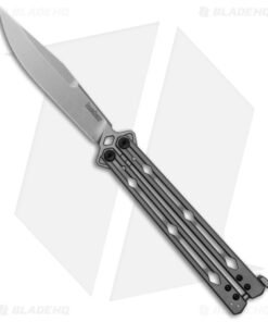 Kershaw Lucha 20CV Balisong Butterfly Knife SS (4.6" Bead Blast) 515020CV
