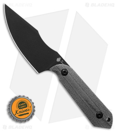 Kizer Maverick Customs Harpoon Fixed Blade Knife Black Micarta (3.75" Black) 10V - Image 4