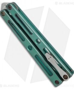 Alternative view of VMX Vallotton/Maverick Balisong Butterfly Knife Green/Bronze Ti (4.25" Satin)
