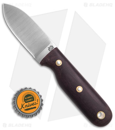LT Wright Bushbaby Fixed Blade Knife Double Red Matte Micarta (3" Satin O1) - Image 4
