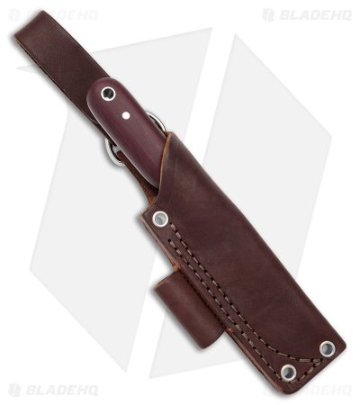 LT Wright Bushbaby Fixed Blade Knife Double Red Matte Micarta (3" Black) - Image 3