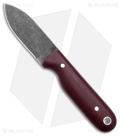 LT Wright Bushbaby Fixed Blade Knife Double Red Matte Micarta (3" Black)