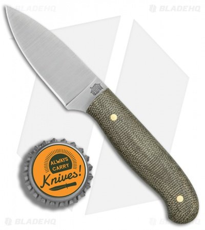 LT Wright Knives Patriot Fixed Blade Knife Green Micarta (2.5" Satin) - Image 4