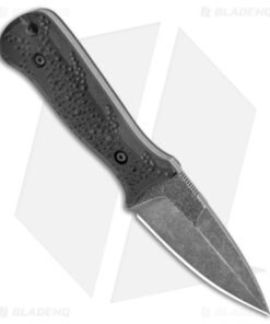 Alternative view of Landau Knives Custom LS1 Fixed Blade Knife - Black Richlite (CPM-CruWear)