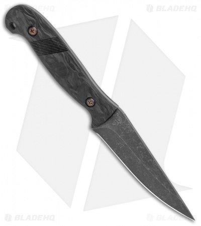 Landau Knives Phantom Fixed Blade Knife Carbon Fiber (4.25" Acid SW Nitro-V) - Image 2