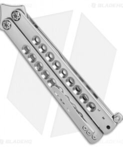 Alternative view of Les Voorhies Custom Knives Balisong Butterfly Knife Titanium (4.1" Satin)
