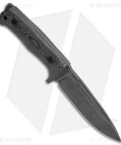 Alternative view of LionSteel T5B Fixed Blade Knife Black Micarta (5" Black SW)