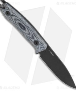 Alternative view of LionSteel M1 Fixed Blade Knife Black Micarta (2.9" Black M4) BHQ Exclusive