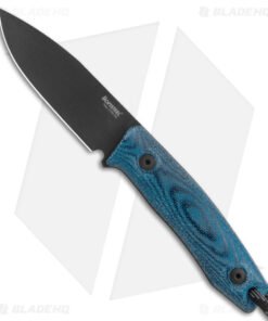 LionSteel M1 Fixed Blade Knife Blue Micarta (2.9" Black DLC M4) BHQ Exclusive