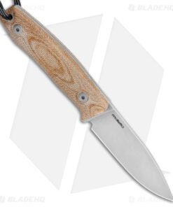Alternative view of LionSteel M1 Fixed Blade Knife Natural Micarta (2.9" Stonewash M4) BHQ Exclusive
