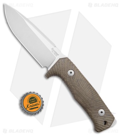 LionSteel T5 Fixed Blade Knife Green Micarta (5" Satin) - Image 4