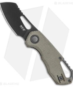 MKM Exclusive Isonzo Cleaver Liner Lock Knife Green Micarta (2.25" Black)