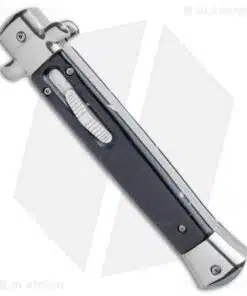Alternative view of 11" Italian Stiletto OTF Automatic Knife Black Marble (4.75" Satin) w/o Clip
