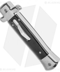 Alternative view of Mago 9" Italian Stiletto OTF Automatic Knife Bayo Black Acrylic (3.75" Polished)