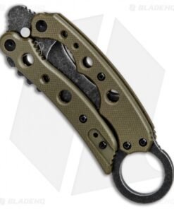 Alternative view of Mantis Vuja De Balisong Karambit Crossover Knife Desert Tan G-10 (2" Black SW)