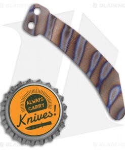 Alternative view of Maverick Customs Titanium Microtech Stitch Pocket Clip - Striped Flame