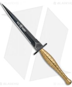 Medford FS Commando ARMY Dagger Fixed Blade Knife Brass (7" Black)