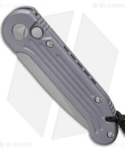 Alternative view of Microtech LUDT Automatic Knife Gray Aluminum (3.4" Stonewash) 135-10GY