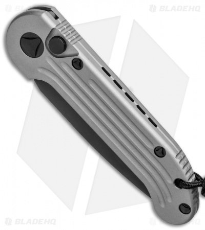 Microtech LUDT Gray Automatic Knife (3.4" Black Serr) 135-2GY - Image 2