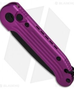 Alternative view of Microtech LUDT Automatic Knife Violet (3.4" Black Serr) 135-2VI