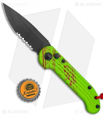 Microtech LUDT Zombie Edition Automatic Knife (3.4" Black Serr) 135-2Z - Image 4