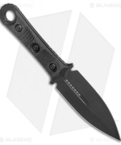 Alternative view of Microtech Borka SBD Fixed Blade Knife Signature Series Carbon Fiber (4.4" DLC)