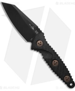 Microtech Socom Alpha Mini Warcom Fixed Blade Knife Black Carbon Fi (3.7" DLC)