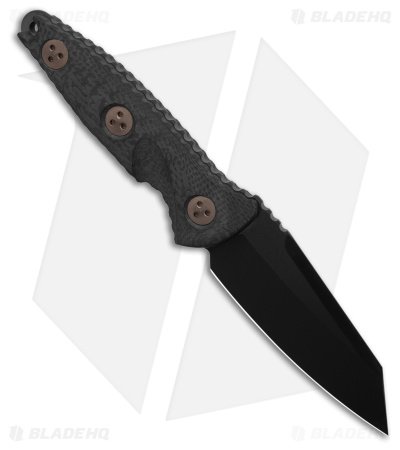 Microtech Socom Alpha Mini Warcom Fixed Blade Knife Black Carbon Fi (3.7" DLC) - Image 2