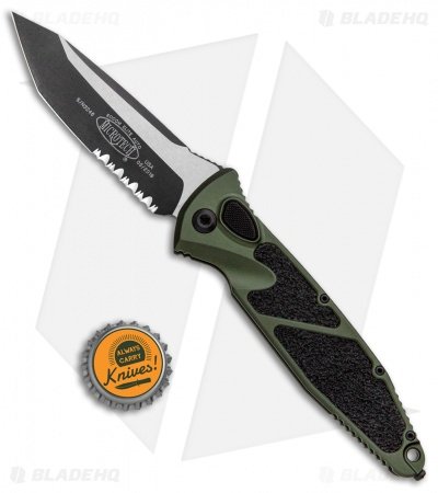 Microtech Socom Elite T/E Automatic Knife OD (4" Two Tone Serrated) 161A-2OD - Image 4