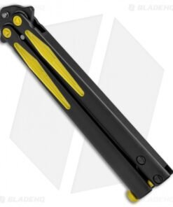 Alternative view of Microtech Tachyon III Balisong Butterfly Knife BM (4.5" Black/Yellow) 173-1BM