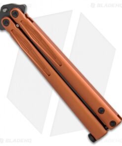 Alternative view of Microtech Tachyon III Balisong Butterfly Orange (4.5" Black) 173-1DLCOR