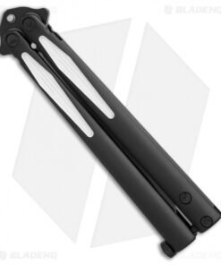 Alternative view of Microtech Tachyon III Balisong Knife Venom (4.5" Black/White Serr) 173-3VM