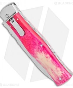 Alternative view of Mikov 241 Predator Lever Lock Bayo Automatic Knife Lilac Dyed Bone (3.75" Satin)