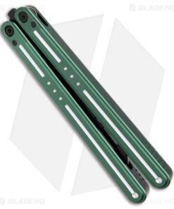 Alternative view of Nabalis The Morse Butterfly Balisong Trainer Green Aluminum (3.75" Steel)