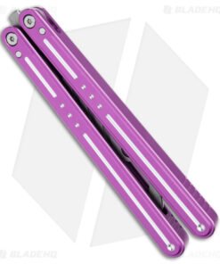 Alternative view of Nabalis The Morse Butterfly Balisong Trainer Purple Aluminum (3.75" Steel)